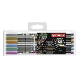 Confezione 6 Pen 68 Metallic 6 Colori