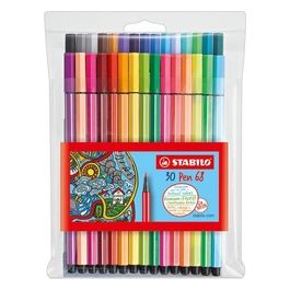 Pennarello Premium - STABILO Pen 68 - Astuccio da 30 (24 base + 6 Neon) - Colori assortiti