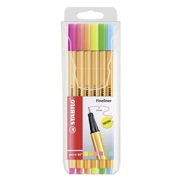 Fineliner - STABILO point 88 NEON - Astuccio da 6 - Colori NEON assortiti