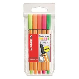 Fineliner - point 88 Mini - Astuccio da 5 - Colori NEON