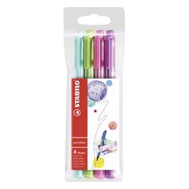 Fineliner Premium - STABILO pointMax - Astuccio da 4 Spring - Colori assortiti