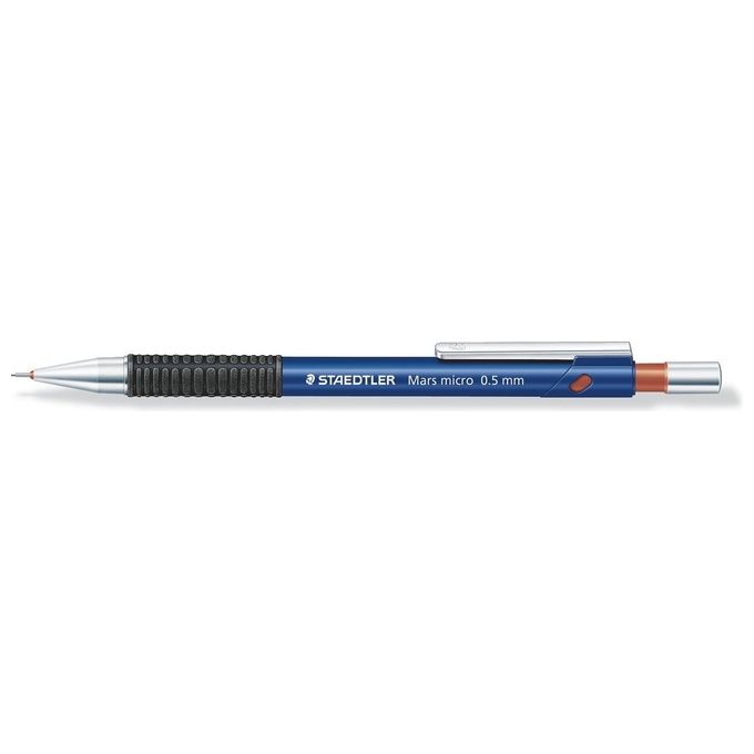 Staedtler 10 portamine mars Micro 0.5mm Pulsantino e Puntale in Metallo Gommino e mine hb