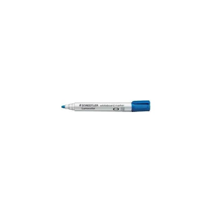 Staedtler 351-3 Lumocolor Pennarello per Lavagna Punta Tonda Tratto 2 mm Dry Safe Inchiostro Cancellabile a Secco colore Blu