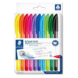 Confezione 10 Penne a Sfera con Cappuccio Assortite