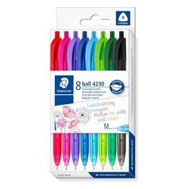Confezione 10 Penne a Sfera a Scatto Assortite