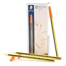 Confezione 10 Penne a Sfera Noris Stick Arancio