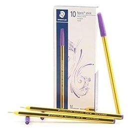 Confezione 10 Penne a Sfera Noris Stick Viola