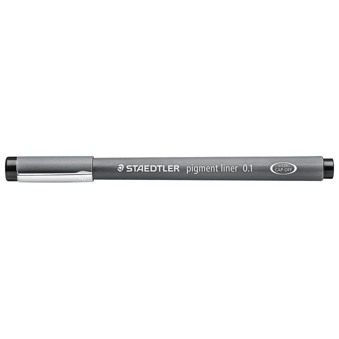 Staedtler 308 01-9 Pigment Liner 308 Penna Tecnica Punta 0,1 mm Inchiostro Pigmentato Resistente all'Acqua colore Nero
