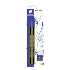 Confezione 2 Penne a Sfera Noris Stick Sezione Esagonale Colore blu