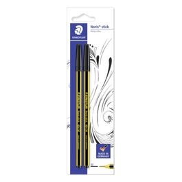 Staedtler Confezione 2 Penne a Sfera Noris Stick Sezione Esagonale Colore Rosso