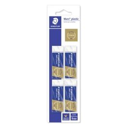 Staedtler Confezione 4 Gomme Cancellatura mars Plastic 65x23x13 mm