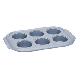 Stampo per 6 Muffin Silver Relieve in Carbon Steel
