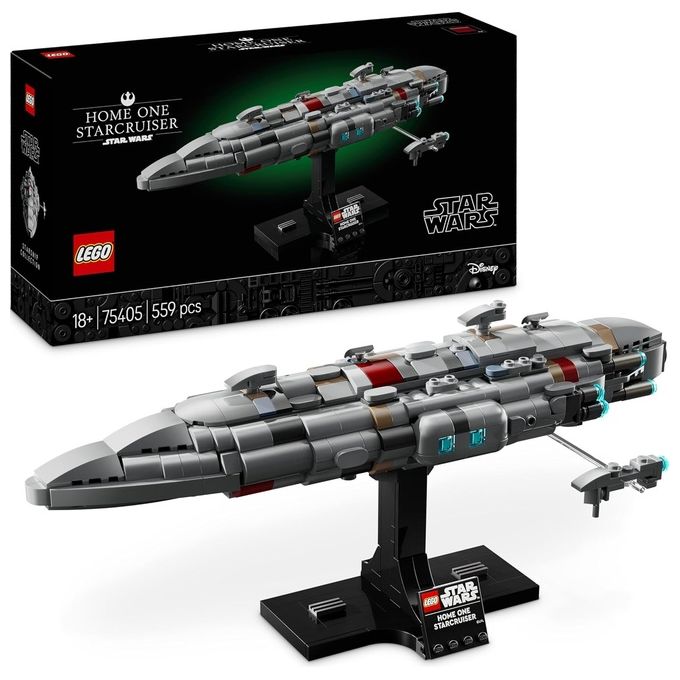 Image of LEGO Star Wars 75405 Starcruiser Home One, Modellino da Costruire di Astronave da Collezione con Fregata Medica Nebulon-B, Idea Regalo di Compleanno per Adulti, Uomo e Donna da Il Ritorno dello Jedi