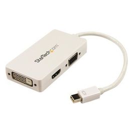 StarTech Adattatore Mini DisplayPort a HDMI, DVI & VGA - Convertitore mDP MacBook 3 in 1 - Bianco