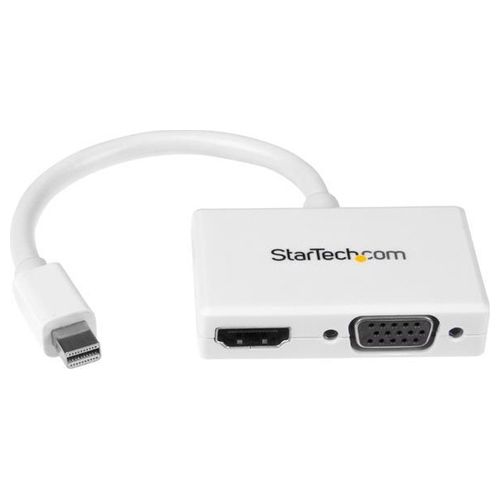 StarTech Adattatore Mini DisplayPort a HDMI e VGA Convertitore audio/video da viaggio mDP 2 in 1 1920x1200 / 1080p bianco