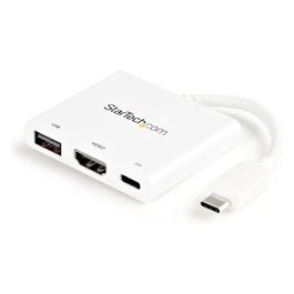 Startech Adattatore Multifunzione USB-C a HDMI 4k con Power Delivery e porta USB-A - Bianco