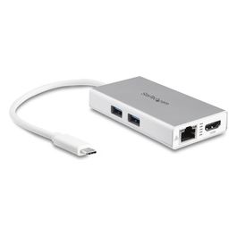 StarTech Adattatore Multifunzione USB-C per Portatili Power Delivery 4K Hdmi Bianco e Argento