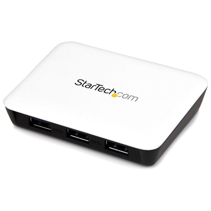 StarTech Adattatore di rete NIC USB 3.0 a Ethernet Gigabit con 3 porte hub - Bianco