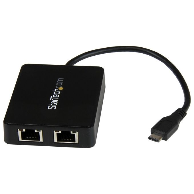 Startech Adattatore di Rete Usb-c a Doppia Uscita Ethernet Gigabit