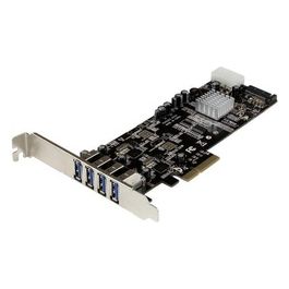 StarTech Adattatore scheda SuperSpeed USB 3.0 PCI Express (PCIe) Dual Bus a 4 porte con UASP - Alimentazione SATA/LP4