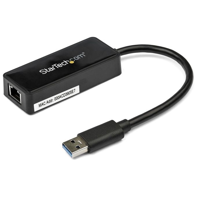 StarTech Adattatore USB 3.0 a Ethernet Gigabit NIC con porta USB - Nero