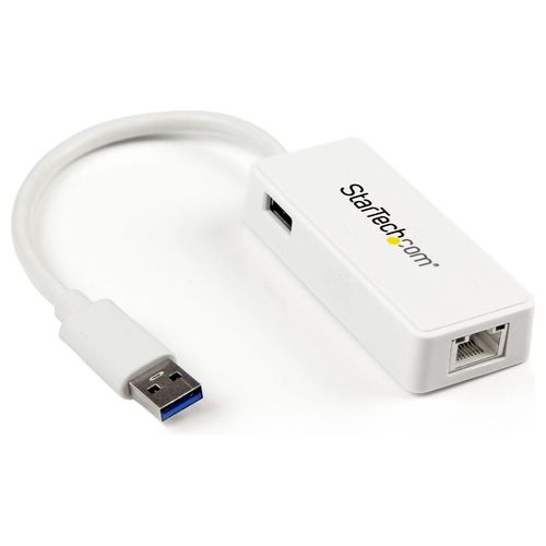 StarTech Adattatore USB 3.0 a Ethernet Gigabit NIC con porta USB - Bianco