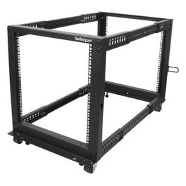 StarTech Armadio Server Rack con 4 staffe a Telaio Aperto 12U con profondita' regolabile