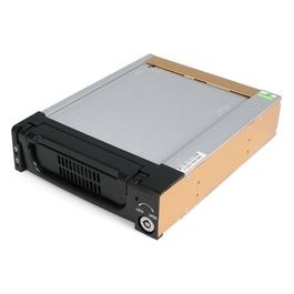 StarTech Cassetto rack portatile per disco rigido SATA da 5,25, robusto, in alluminio e di colore nero