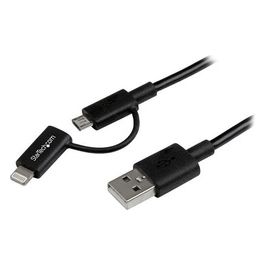StarTech Cavo 2 in 1 USB a Lightning 8 pin o Micro USB cavo di ricarica o sincronizzazione da 1m