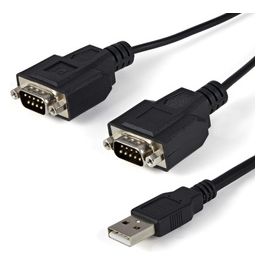 StarTech Cavo adattatore RS-232 USB FTDI a seriale 2 porta, con interfaccia COM