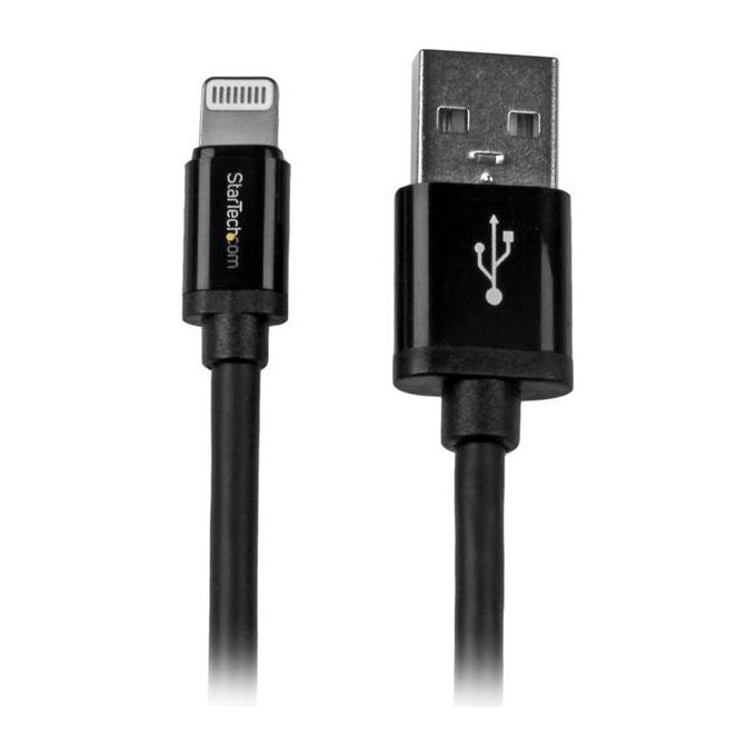 StarTech Cavo lungo connettore lightning a 8 pin Apple® nero a USB da 2 m per iPhone / iPod / iPad