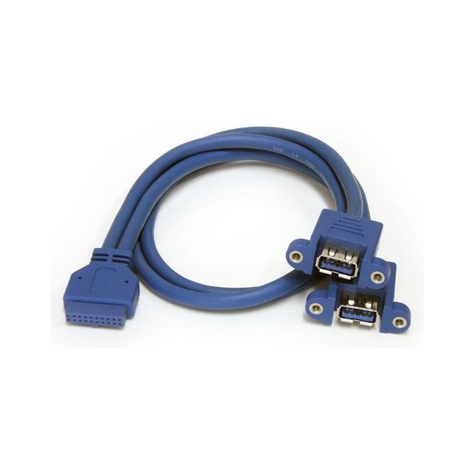 StarTech Cavo pannello USB 3.0 2 porte - Cavo USB A a collettore scheda madre F/F