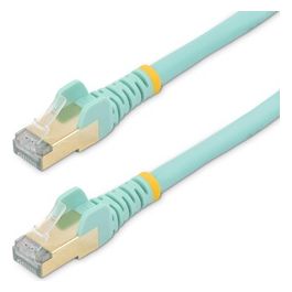 Startech Cavo Patch Cat6a da 7,5mt Schermato Stp Filo di Rame Connettore Antistrappo Aqua