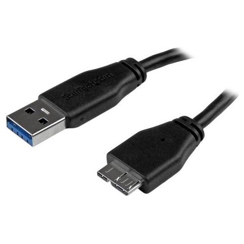 StarTech Cavo USB 3.0 Tipo A a Micro B slim - Connettore USB3.0 A a Micro B slim ad alta velocità M/M - 1m