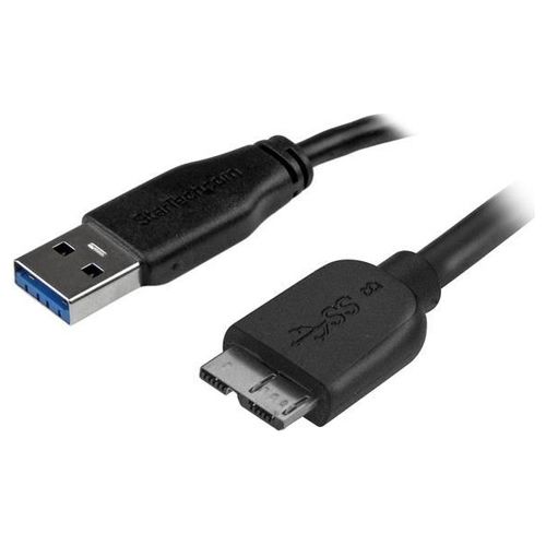 StarTech Cavo USB 3.0 Tipo A a Micro B slim - Connettore USB3.0 A a Micro B slim ad alta velocità M/M - 2m