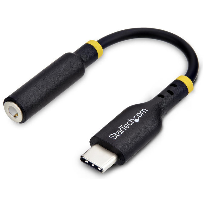StarTech.com Adattatore Audio USB-C Jack 3.5mm Dongle Type-C DAC Hi-Fi 32 bit Nero