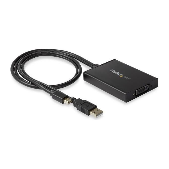 StarTech.com Adattatore Mini DisplayPort a Dual Link DVI Alimentato Via Usb Nero