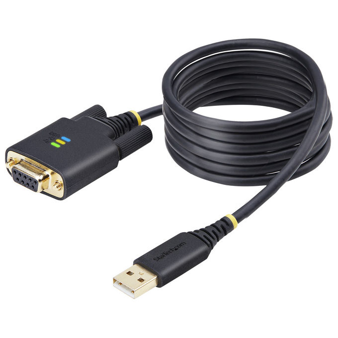 StarTech.com Adattatore Seriale USB a Null Modem FTDI RS232 2m Nero