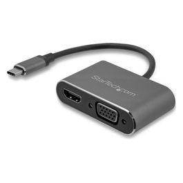 StarTech.com Adattatore Usb-C a VGA + Hdmi 2 in 1 4K 30Hz Grigio Siderale