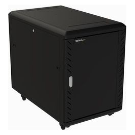 Armadio Rack 15U a 4 Staffe con Ruote e Piedi di Livellamento