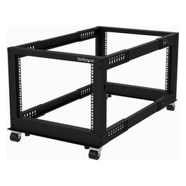 Armadio Server Rack a Telaio Aperto 8U Compatto a 4 Montanti con Profondita' Regolabile 23-41"