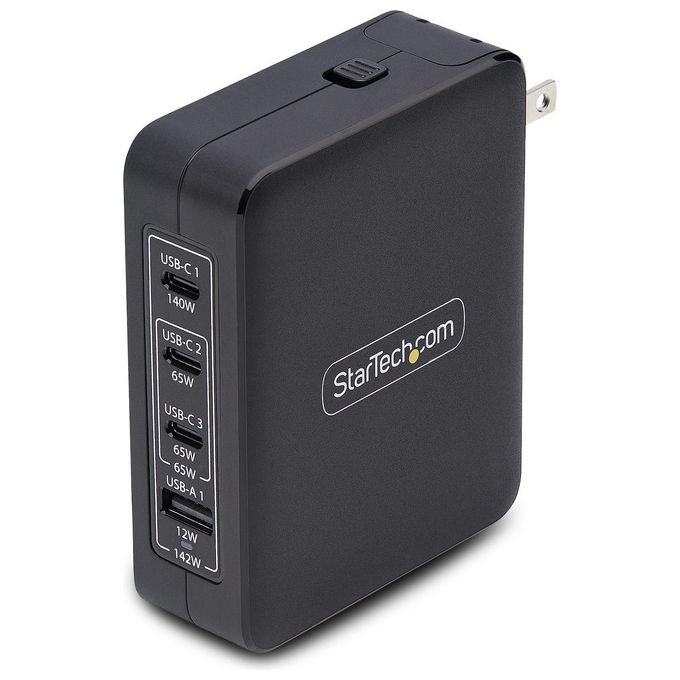 StarTech.com Caricatore USB-C 140W 3x USB-C 1x USB-A Adattatore Alimentazione GaN PD 3.1