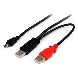 StarTech.com Cavo a doppia alimentazione per disco rigido esterno HDD a splitter Y - cavo USB A a mini B da 1,8m