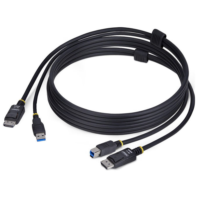StarTech.com, Cavo KVM DisplayPort, USB 5Gbps, 1.8m, DP 1.2 4K 60Hz