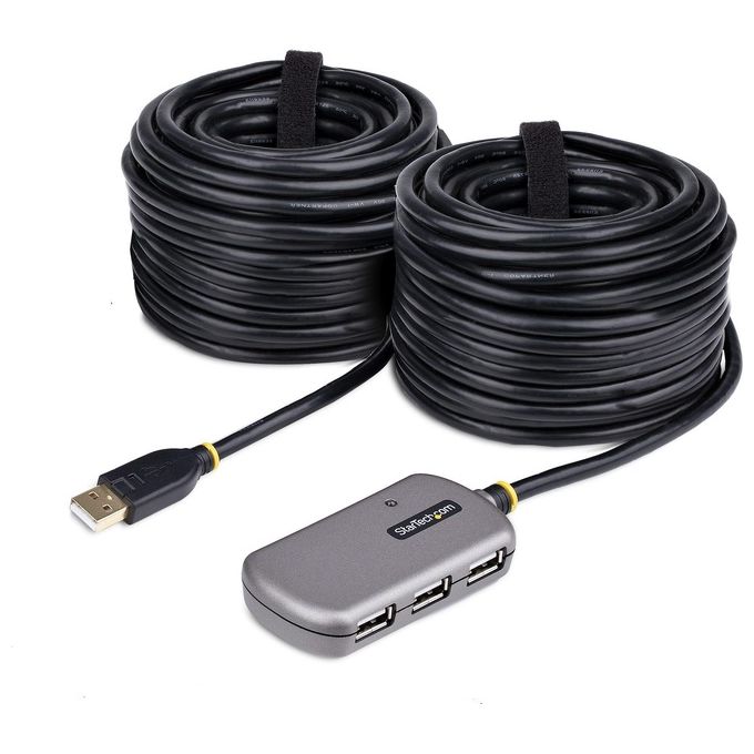 StarTech.com Cavo di Prolunga Usb 2.0 da 24mt con Hub di Estensione a 4 Porte Usb-A