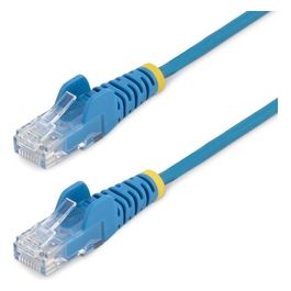 StarTech.com Cavo di Rete Ethernet Snagless CAT6 da 1mt Cavo Patch Antigroviglio Slim RJ45 Blu