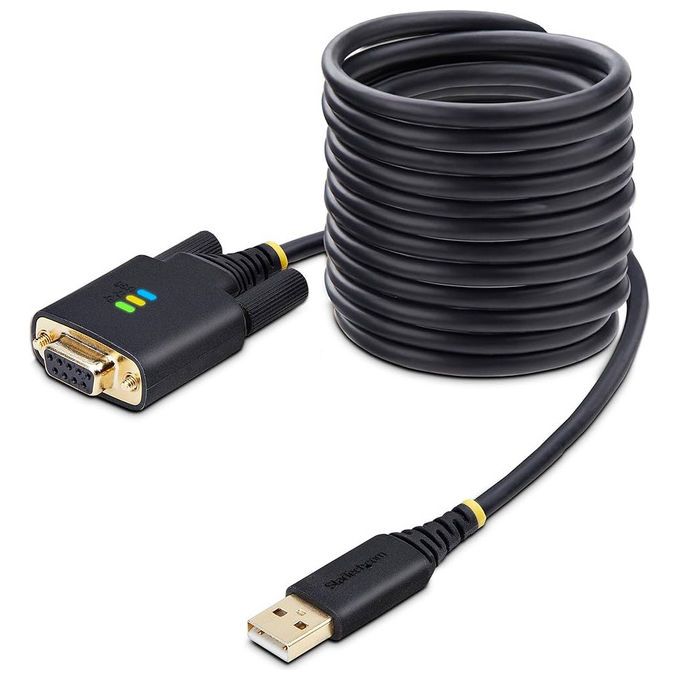 StarTech.com Cavo Seriale Null Modem USB a Seriale 3 m Nero
