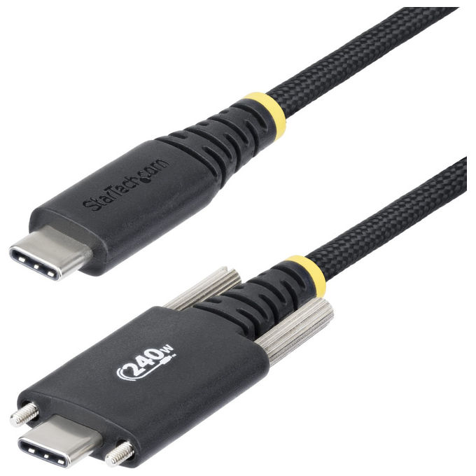 StarTech.com Cavo USB-C 3m Ricarica 240W Chiusura a Vite Laterale