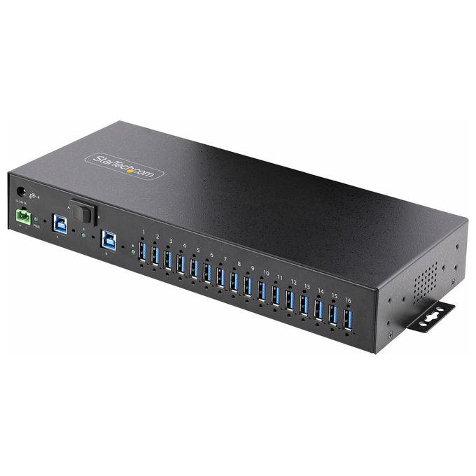 StarTech.com Hub Usb 16 Porte Industriale 5Gbps In Metallo