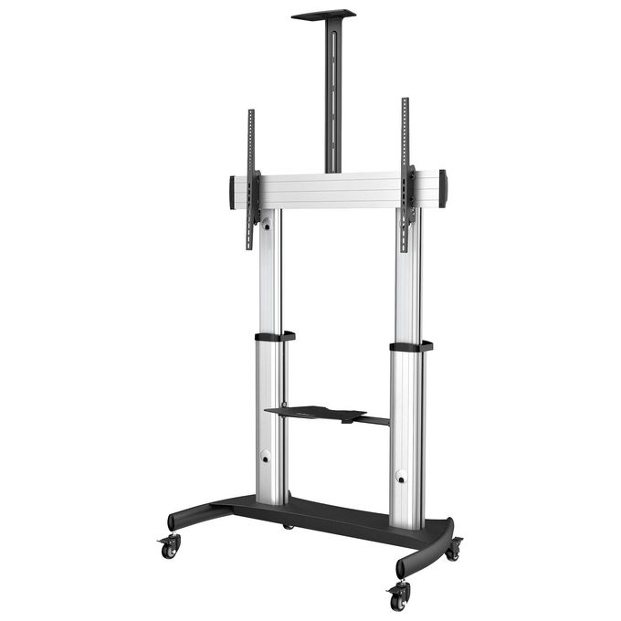 Startech.com Mobile Tv Stand Girevole du Ruote Carrello Porta Tv Resistente per Schermi Da 60-100'' con Ripiani